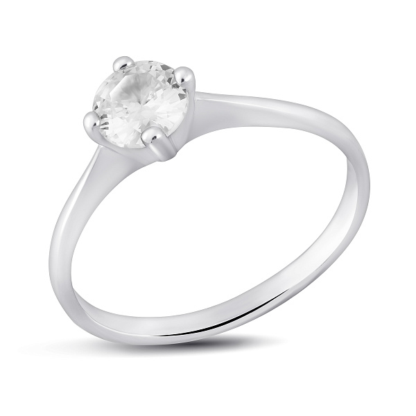 Серебряное кольцо с фианитом (арт. 7501/3225) – изображение 1