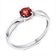 Фото Серебряное кольцо с гранатом (арт. 7501/390Гкп)