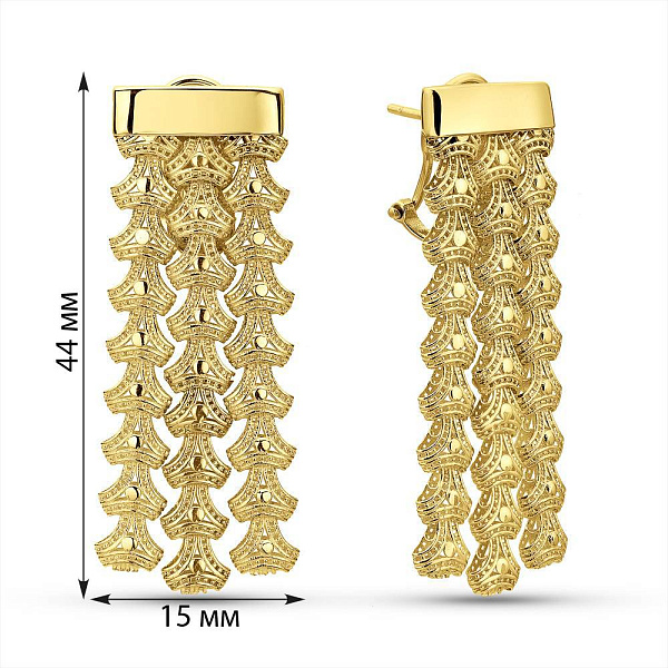 Золотые серьги Francelli (арт. е1091885ж) – изображение 4
