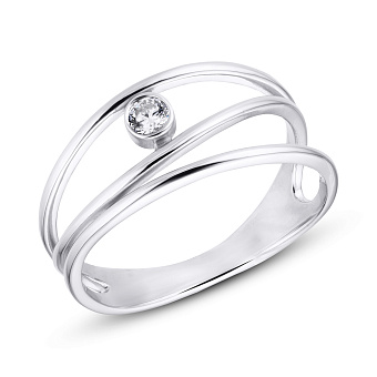 Фото Серебряное кольцо с фианитом Trendy Style (арт. 7501/19064р)