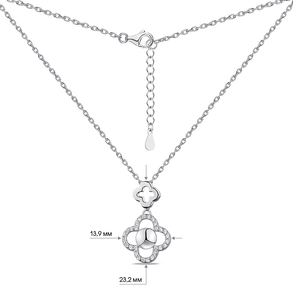 Колье из серебра Клевер (арт. 7507/2050) – изображение 3