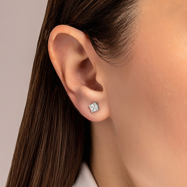Серьги из белого золота с бриллиантами (арт. Т011546020б) – изображение 3