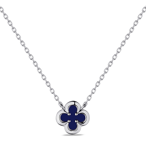 Серебряное колье с ониксом (арт. 7507/2114/10ос) – изображение 1