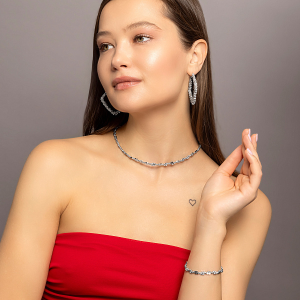 Колье из белого золота Francelli (арт. 352939б) – изображение 6