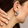 Серьги из белого золота без камней Francelli (арт. 1091864б) – изображение 5
