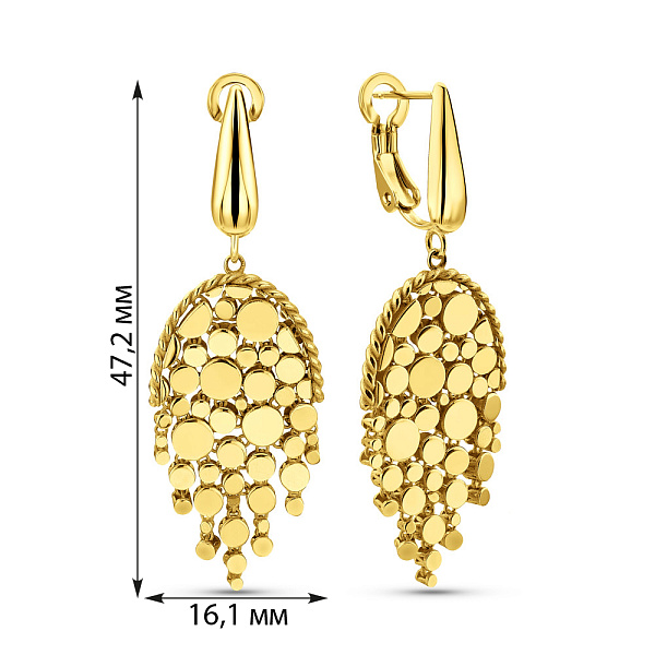 Серьги из желтого золота Francelli (арт. 1091330ж) – изображение 8