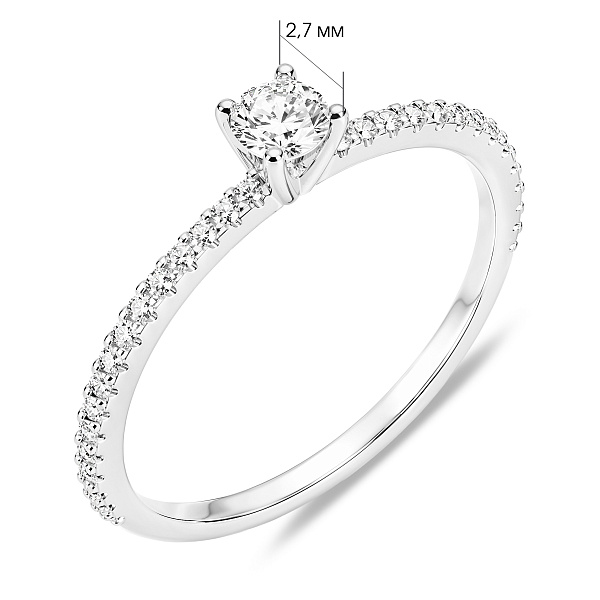 Серебряное кольцо с фианитами (арт. 7501/8724) – изображение 2