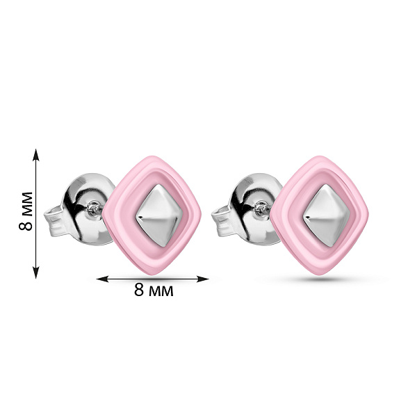 Серебряные серьги с керамикой (арт. 7518/1908303кмр) – изображение 2