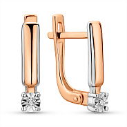 Золотые серьги с бриллиантами (арт. С011038)