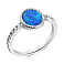 Серебряное кольцо с синим опалом (арт. 7501/6710Пос) – изображение 1