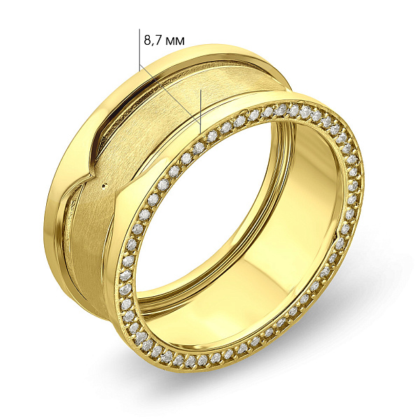 Золотое кольцо с фианитами (арт. 155203ж) – изображение 5