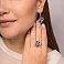 Серьги-подвески из серебра Змея с аметистом (арт. 7502/2192565А) – изображение 2