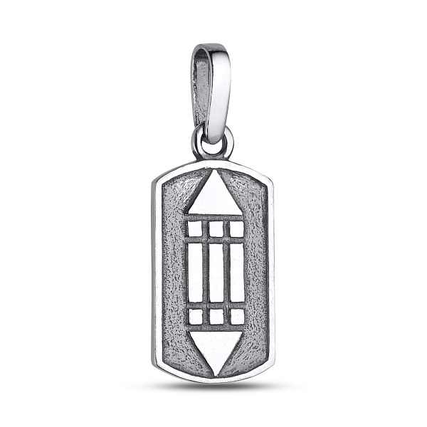 Серебряный кулон Знак Атлантов (арт. 7903/89006-ч) – изображение 1