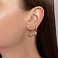 Золотые серьги-кольца с подвесками (арт. 1101039) – изображение 5