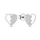 Серебряные серьги Сердце с фианитами (арт. 7518/7397) – изображение 1