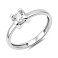 Заручальна каблучка з білого золота з фіанітом (арт. 141062б) – зображення 1