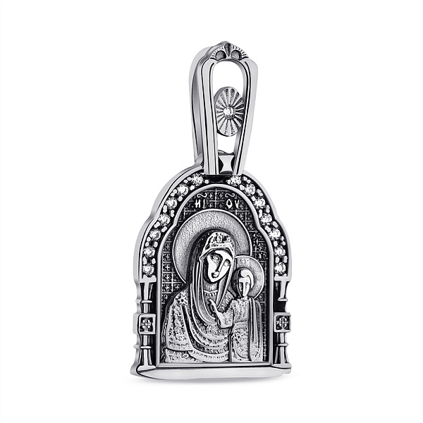 Серебряная ладанка Матерь Божья Казанская (арт. 7917/233пю) – изображение 1