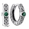 Серебряные серьги-конго с альпинитами (арт. 7902/2407/1аз) – изображение 2