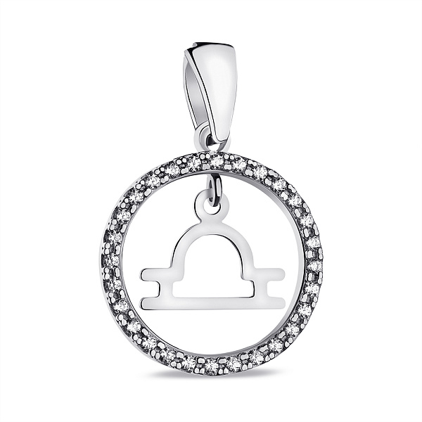 Серебряный кулон Весы (арт. 7503/А054вспю) – изображение 1