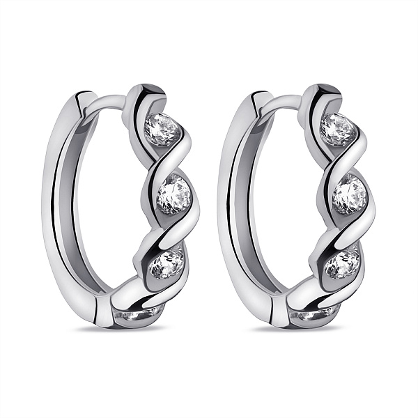 Серебряные серьги с фианитами (арт. 7502/9776/15) – изображение 1