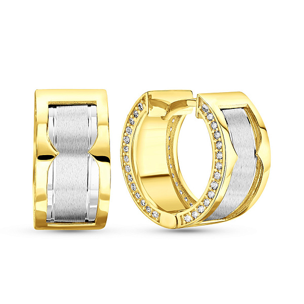 Золотые серьги-кольца (арт. 109163/20жб) – изображение 1