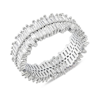 Фото Серебряное кольцо с дорожкой из фианитов (арт. 7501/8423)