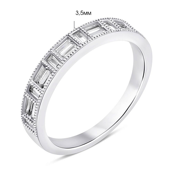 Серебряное кольцо с фианитами (арт. 7501/6882) – изображение 2