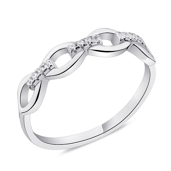 Срібна каблучка з фіанітами (арт. 7501/5987) – зображення 1
