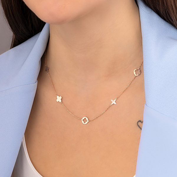 Золотое колье без камней (арт. 352891) – изображение 3