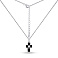 Серебряное колье Крестик с фианитами (арт. 7507/2211ч) – изображение 2