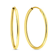 Фото Серьги-кольца из желтого золота (арт. 121900/20ж)
