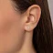Золотые серьги Цветы с бриллиантами (арт. Т011592010) – изображение 2