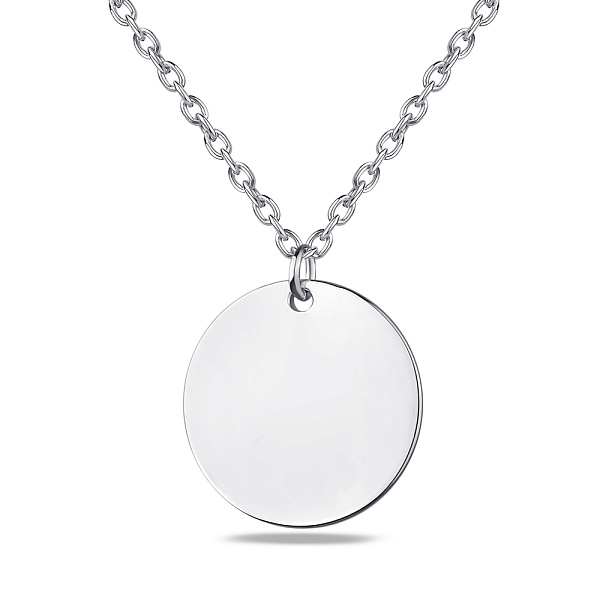 Серебряное колье "Монета" без камней (арт. 7507/1099/15) – изображение 1