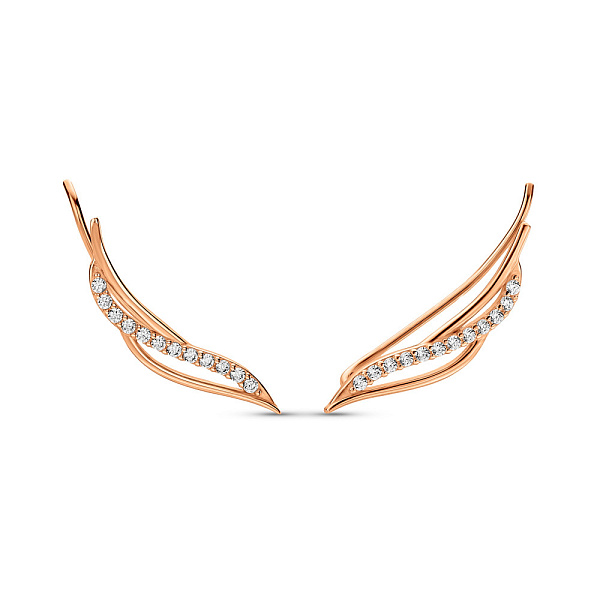 Золотые серьги клаймберы (арт. 2106184101) – изображение 1
