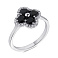 Серебряное кольцо с фианитами (арт. 7501/6270ч) – изображение 1