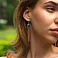 Золотые серьги-подвески с кварцем (арт. 107604Пкс) – изображение 2