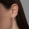 Сережки из красного золота с фианитами (арт. 110879) – изображение 2