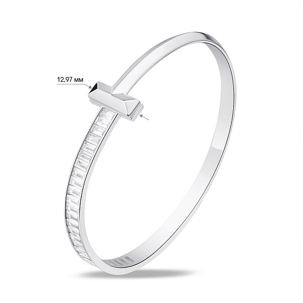 Серебряный браслет-скоба с фианитами Trendy Style (арт. 7509/3747) – изображение 2