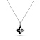 Серебряное колье Цветок с ониксом (арт. 7507/2334/15о) – изображение 1