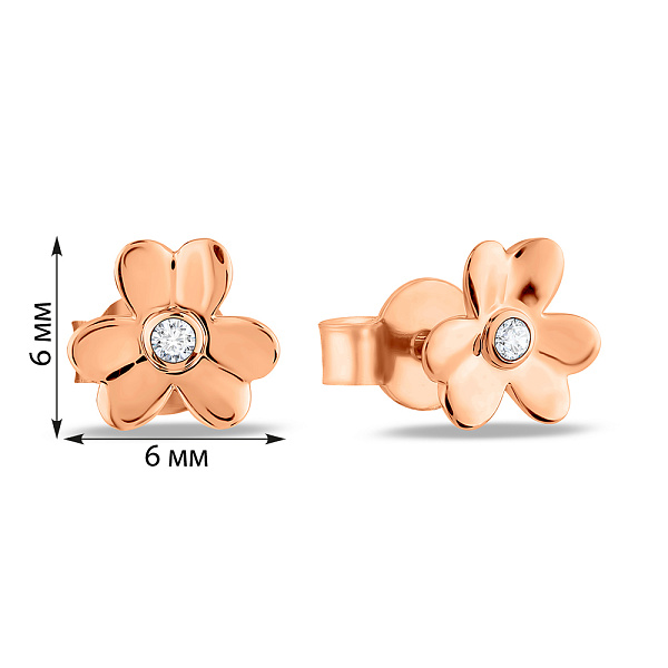 Серьги из красного золота (арт. 1091121) – изображение 4
