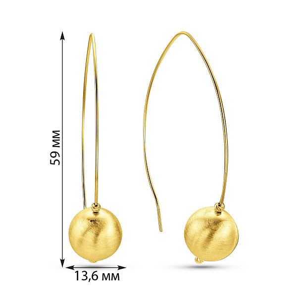 Серьги из желтого золота Francelli (арт. 1091585ж) – изображение 4