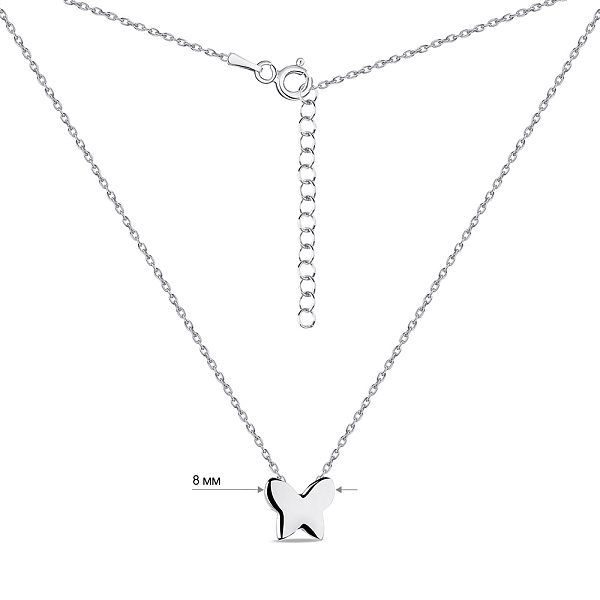 Серебряное колье Бабочка (арт. 7507/1617) – изображение 3