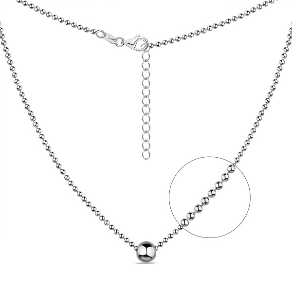 Серебряное колье без камней (арт. 7507/2116) – изображение 1