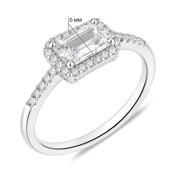 Серебряное кольцо с фианитами (арт. 7501/8524) – изображение 2