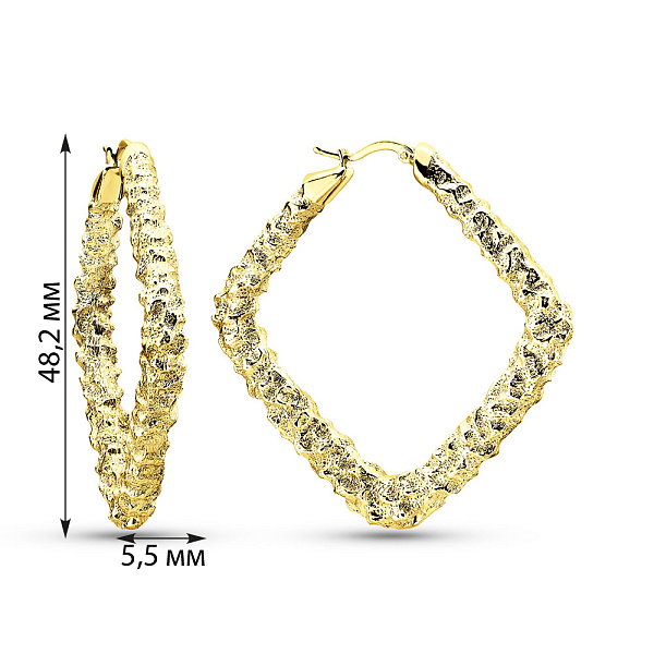 Сережки з жовтого золота Francelli (арт. е1091771/45жм) – зображення 5