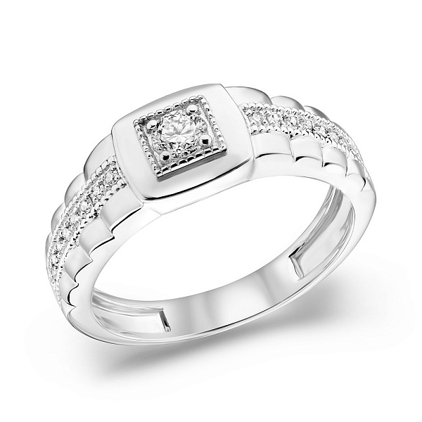 Золотая печатка с бриллиантами (арт. К341579040б) – изображение 1