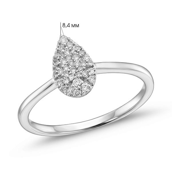 Золотое кольцо с бриллиантами (арт. К341719010б) – изображение 4
