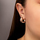 Серьги из красного золота с фианитами (арт. 1091818) – изображение 2