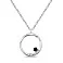 Серебряное колье с черным фианитом (арт. 7507/1479ч) – изображение 1