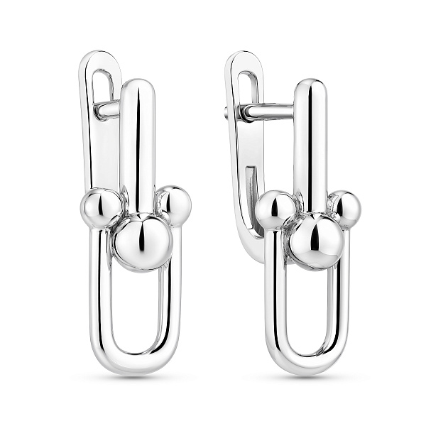 Массивные серебряные серьги (арт. 7502/10375) – изображение 1